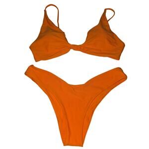 Zaful Tangerine High Cut Bikini NWOT Size Medium (size 8) ❤️